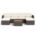 White Wicker Patio Conversation Set