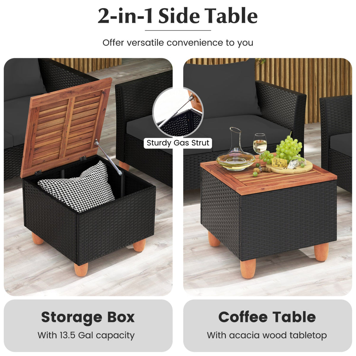Outdoor Wicker Conversation Set