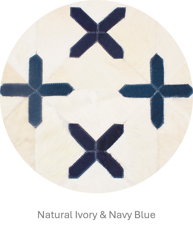 Crosses Leather Rug