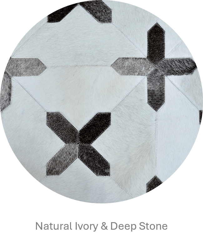 Crosses Leather Rug