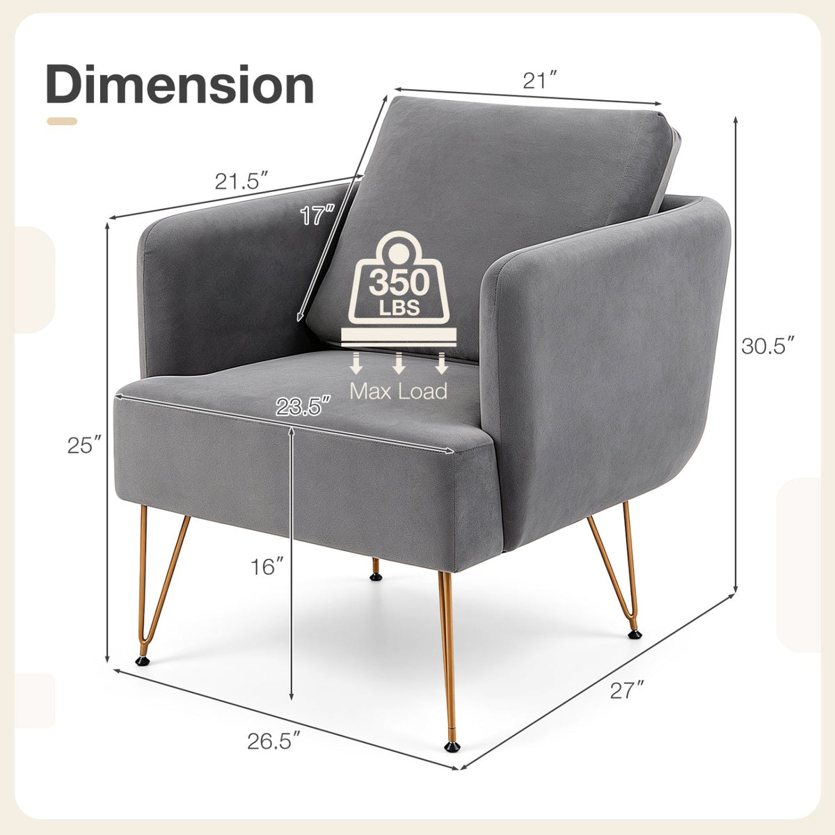 Velvet Accent Chair