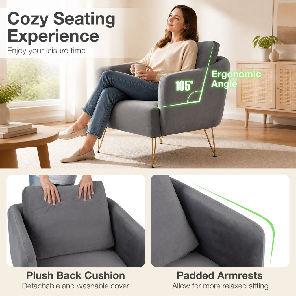 Velvet Accent Chair
