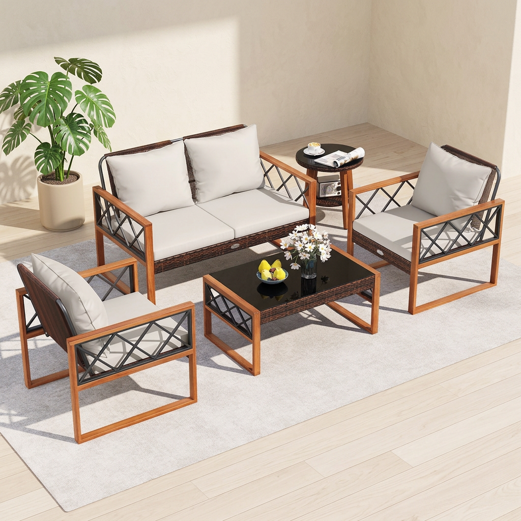 Acacia Wood Patio Set