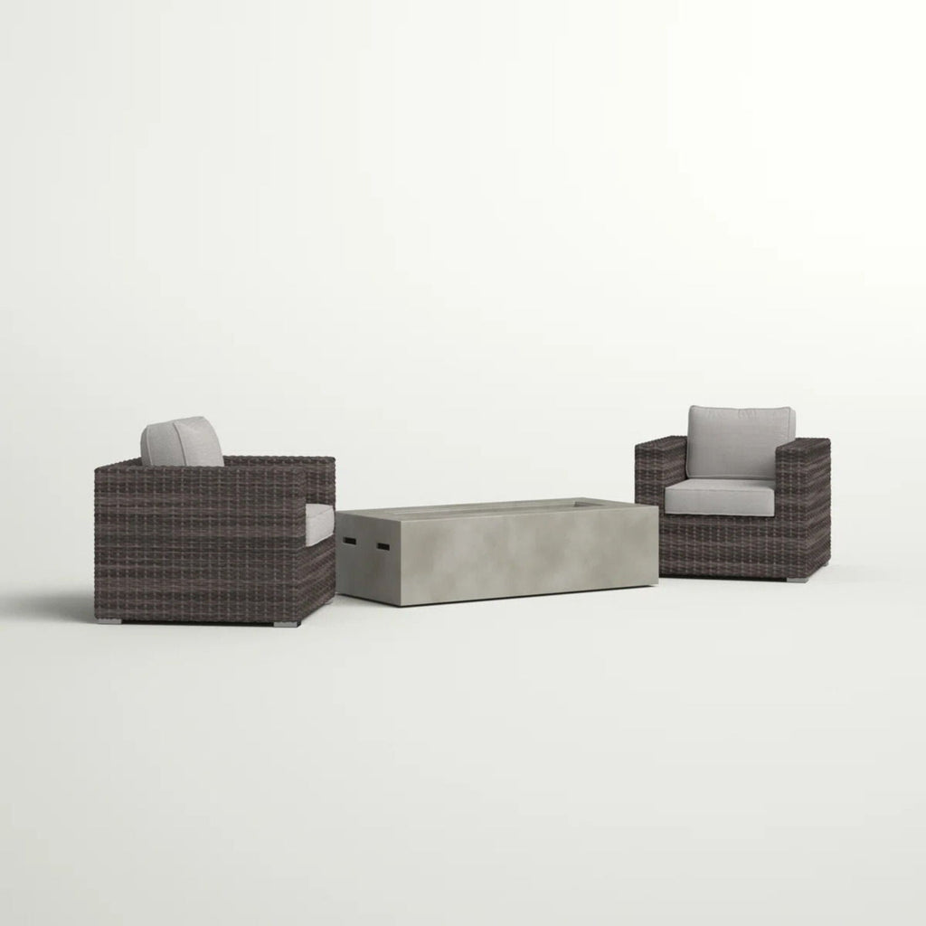 Espresso Wicker Patio Bistro Set