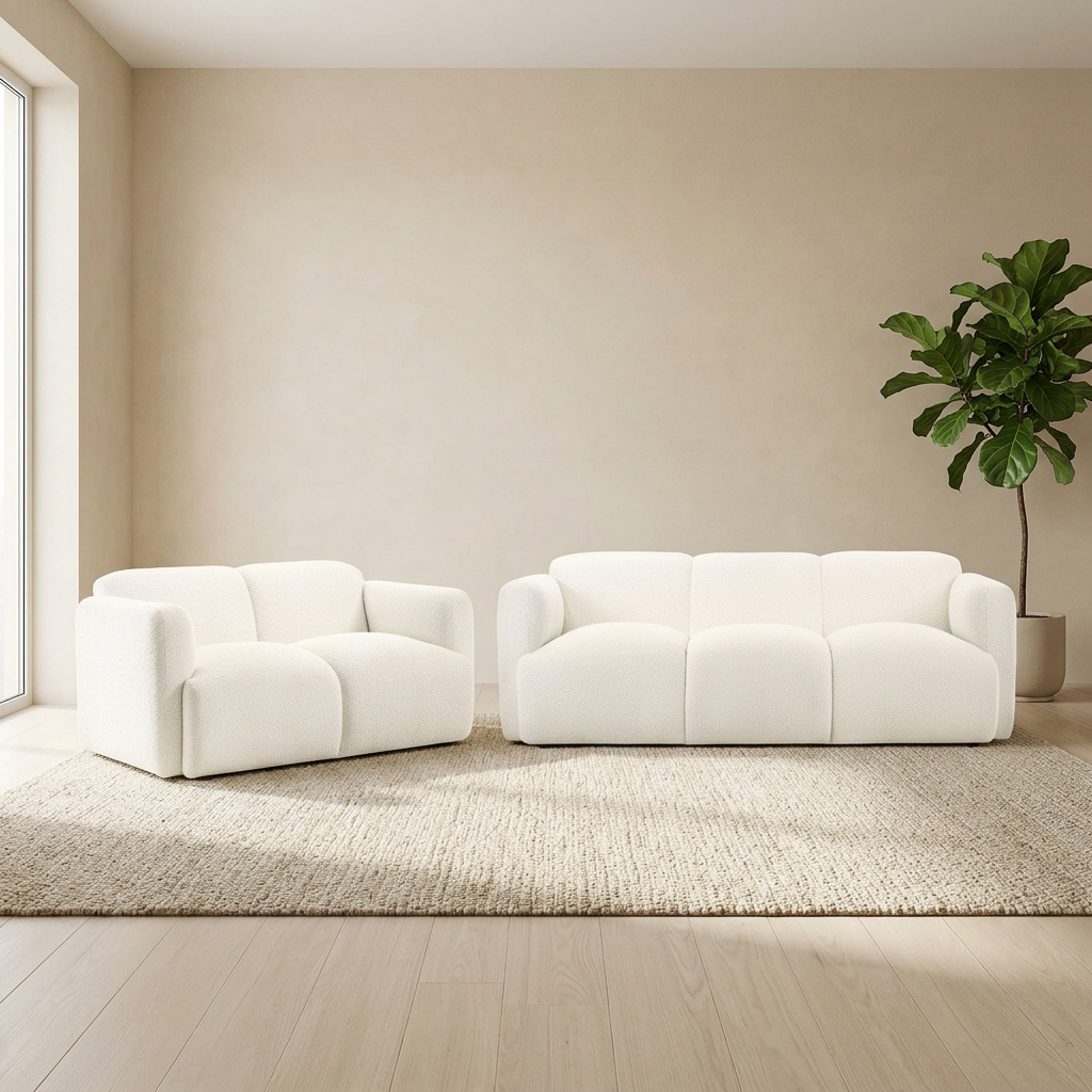Dorset White Sofa Set