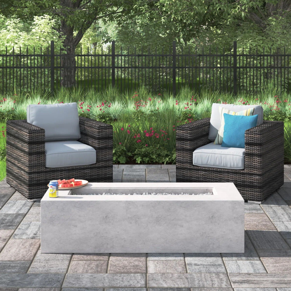 Espresso Wicker Patio Bistro Set