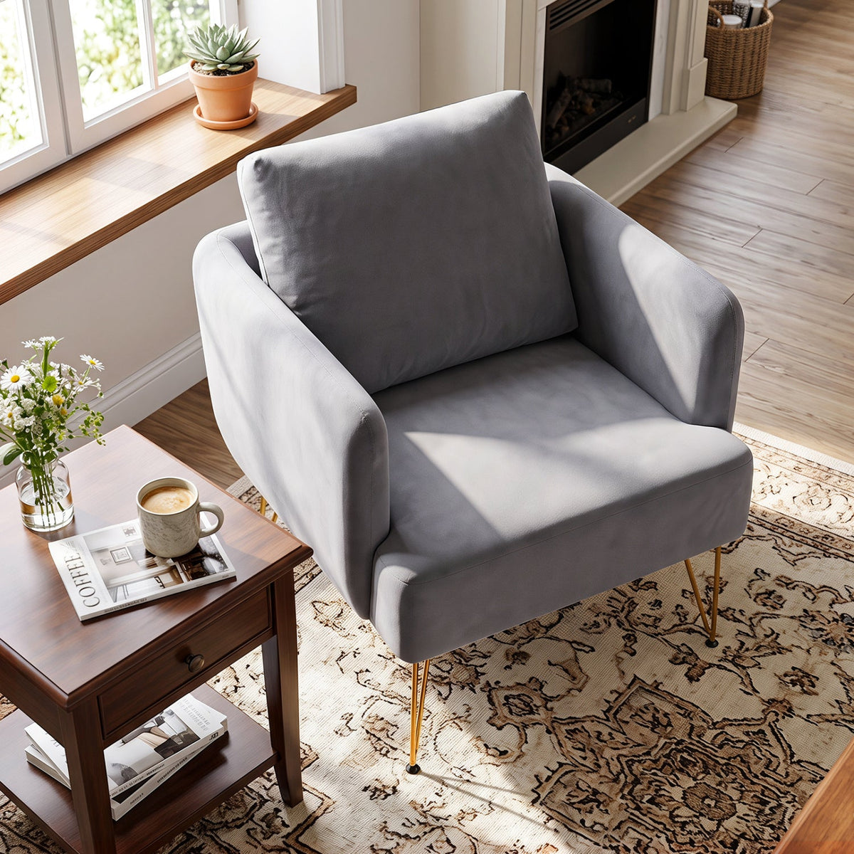 Velvet Accent Chair