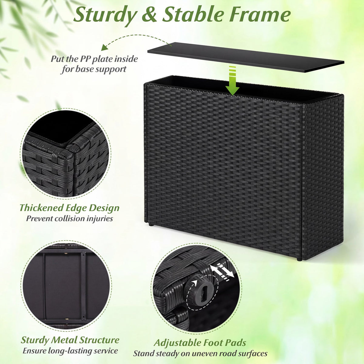 Rattan Raised Garden Bed